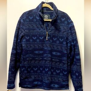 Cozy & plush ALPINE SHERPA - quarter zip with pockets- size large